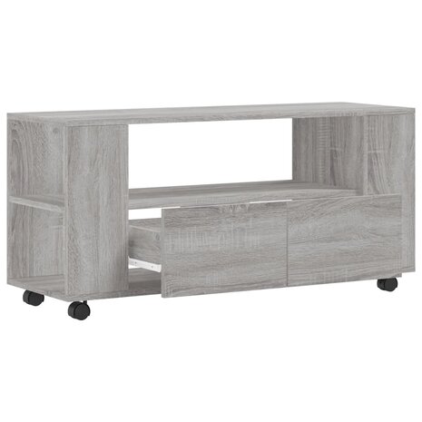 Tv-meubel 102x34,5x43 cm bewerkt hout grijs sonoma eikenkleurig 5