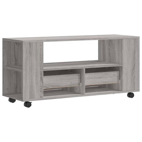 Tv-meubel 102x34,5x43 cm bewerkt hout grijs sonoma eikenkleurig 8