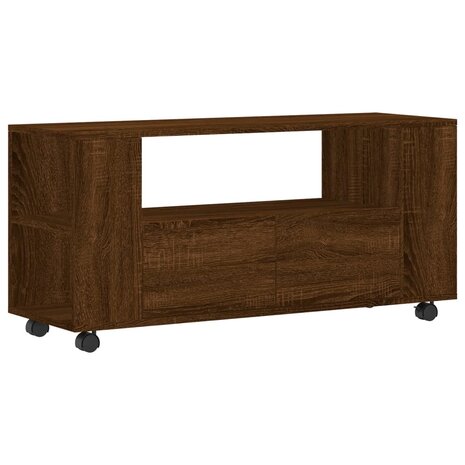 Tv-meubel 102x34,5x43 cm bewerkt hout bruin eikenkleur 2