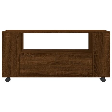 Tv-meubel 102x34,5x43 cm bewerkt hout bruin eikenkleur 6