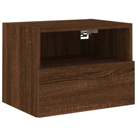 Tv-wandmeubel 40x30x30 cm bewerkt hout bruin eikenkleur 2