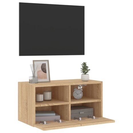 Tv-wandmeubel 60x30x30 cm bewerkt hout sonoma eikenkleurig 6