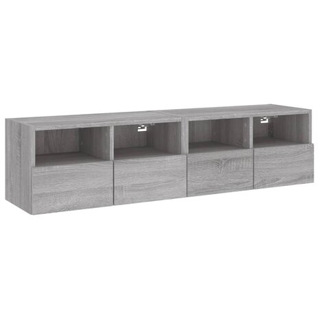 Tv-wandmeubels 2 st 60x30x30 cm bewerkt hout grijs sonoma eiken 2