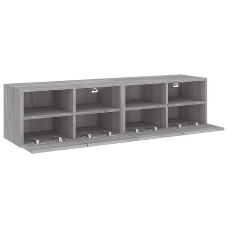 Tv-wandmeubels 2 st 60x30x30 cm bewerkt hout grijs sonoma eiken 7