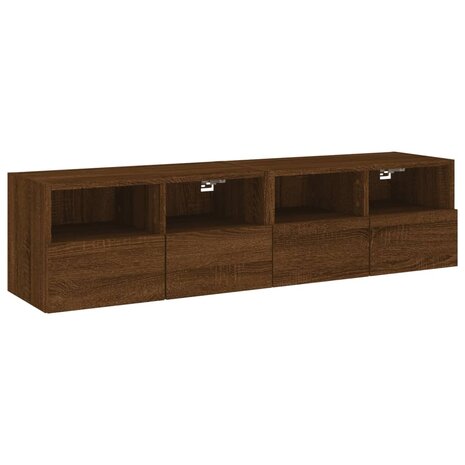 Tv-wandmeubels 2 st 60x30x30 cm bewerkt hout bruin eikenkleur 2