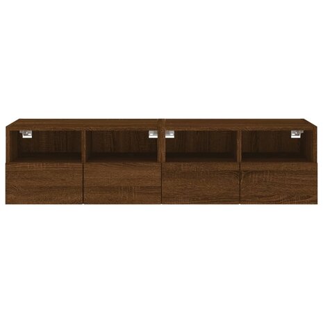 Tv-wandmeubels 2 st 60x30x30 cm bewerkt hout bruin eikenkleur 8