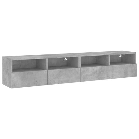 Tv-wandmeubels 2 st 80x30x30 cm bewerkt hout betongrijs 2