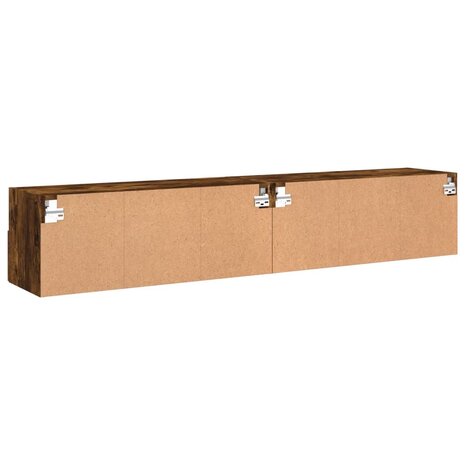 Tv-wandmeubels 2 st 80x30x30 cm bewerkt hout gerookt eikenkleur 10