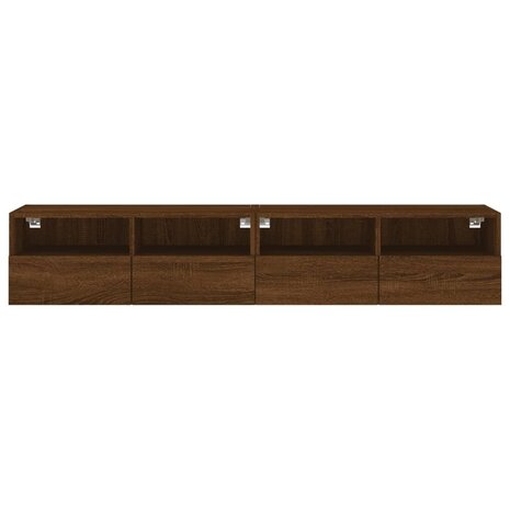 Tv-wandmeubels 2 st 80x30x30 cm bewerkt hout bruin eikenkleur 8