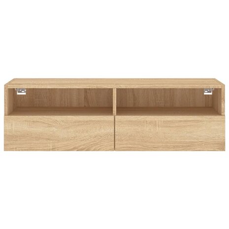 Tv-wandmeubel 100x30x30 cm bewerkt hout sonoma eikenkleurig 7