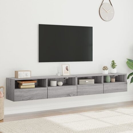 Tv-wandmeubels 2 st 100x30x30 cm hout grijs sonoma 3