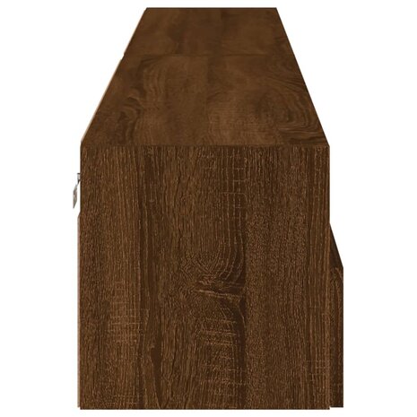 Tv-wandmeubels 2 st 100x30x30 cm bewerkt hout bruin eikenkleur 8