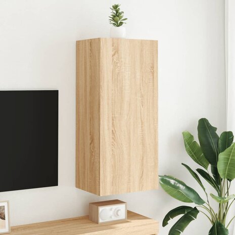 Tv-wandmeubel 40,5x30x90 cm bewerkt hout sonoma eikenkleurig 3