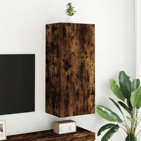 Tv-wandmeubel 40,5x30x90 cm bewerkt hout gerookt eikenkleurig 3