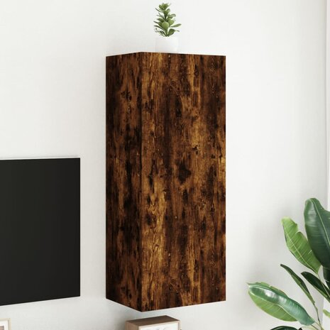 Tv-wandmeubel 40,5x30x102 cm bewerkt hout gerookt eikenkleurig 1