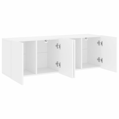 Tv-meubels 2 st wandgemonteerd 60x30x41 cm wit 6