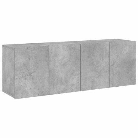 Tv-meubels 2 st wandgemonteerd 60x30x41 cm betongrijs 2