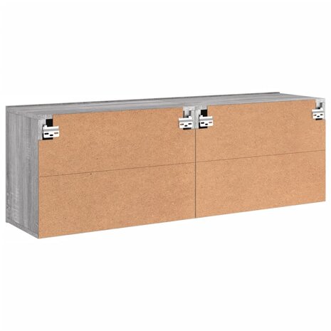 Tv-meubels 2 st wandgemonteerd 60x30x41 cm grijs sonoma eiken 9