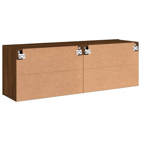 Tv-meubels 2 st wandgemonteerd 60x30x41 cm bruin eikenkleur 9