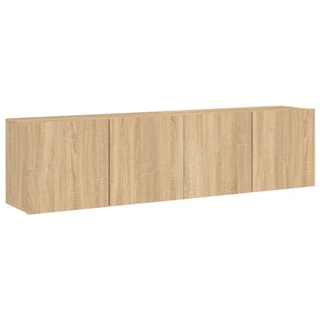 Tv-meubels 2 st wandgemonteerd 80x30x41 cm sonoma eikenkleurig 2