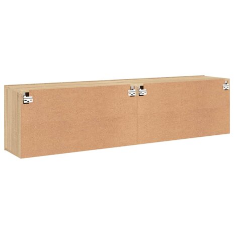 Tv-meubels 2 st wandgemonteerd 80x30x41 cm sonoma eikenkleurig 9