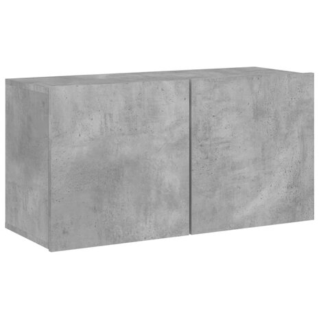 Tv-meubel wandgemonteerd 80x30x41 cm betongrijs 2