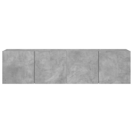 Tv-meubels 2 st wandgemonteerd 80x30x41 cm betongrijs 7