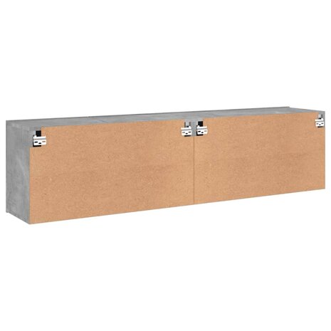 Tv-meubels 2 st wandgemonteerd 80x30x41 cm betongrijs 9