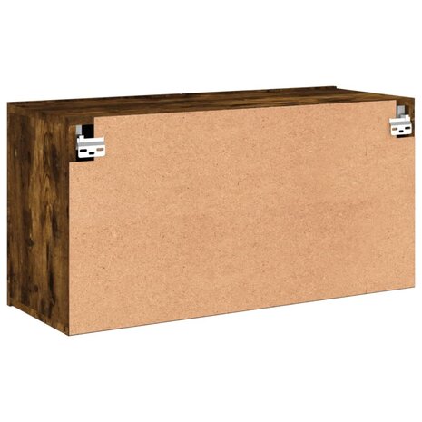 Tv-meubel wandgemonteerd 80x30x41 cm gerookt eikenkleurig 8