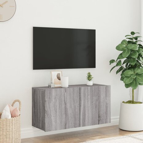 Tv-meubel wandgemonteerd 80x30x41 cm grijs sonoma eikenkleurig 3