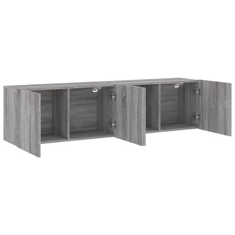 Tv-meubels 2 st wandgemonteerd 80x30x41 cm grijs sonoma eiken 6