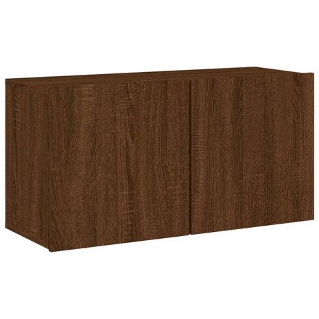 Tv-meubel wandgemonteerd 80x30x41 cm bruin eikenkleur 2