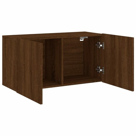 Tv-meubel wandgemonteerd 80x30x41 cm bruin eikenkleur 5