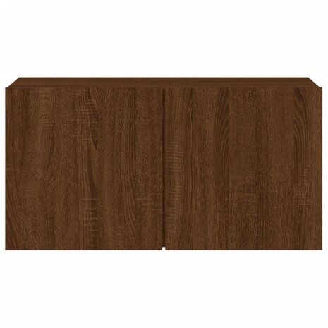 Tv-meubel wandgemonteerd 80x30x41 cm bruin eikenkleur 6