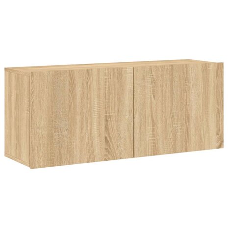 Tv-meubel wandgemonteerd 100x30x41 cm sonoma eikenkleurig 2