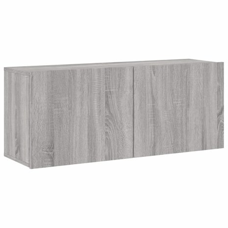 Tv-meubel wandgemonteerd 100x30x41 cm grijs sonoma eikenkleurig 2