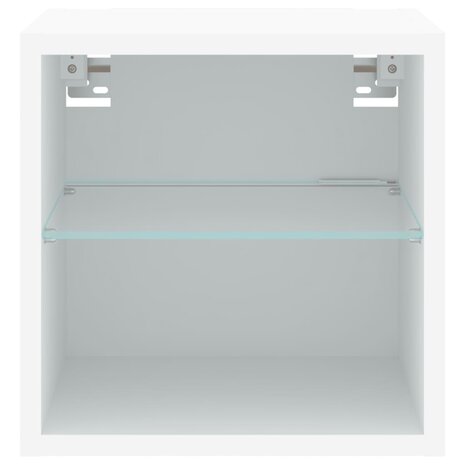 Tv-meubel met LED-verlichting 30x28,5x30 cm wit 8