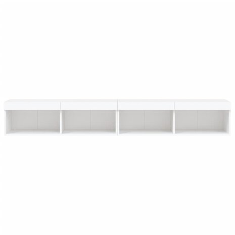 Tv-meubels met LED-verlichting 2 st 100x30x30 cm wit 8