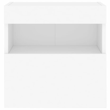 Tv-wandmeubels met LED-verlichting 2 st 40x30x40 cm wit 10