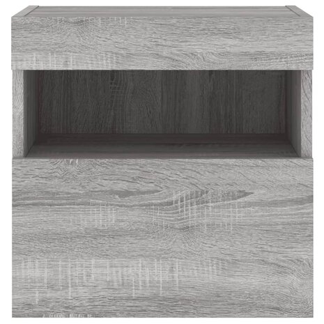 Tv-wandmeubels met LED 2 st 40x30x40 cm grijs sonoma eiken 10