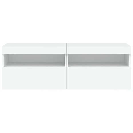 Tv-wandmeubels met LED-verlichting 2 st 60x30x40 cm wit 9