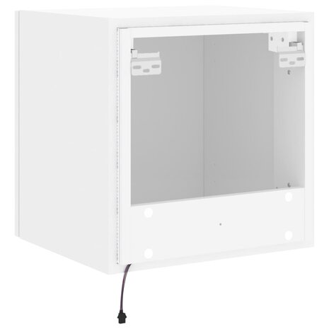 Tv-wandmeubelen met LED-verlichting 2 st 40,5x35x40 cm wit 12