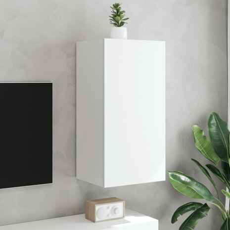 Tv-wandmeubel met LED-verlichting 40,5x35x80 cm wit 4