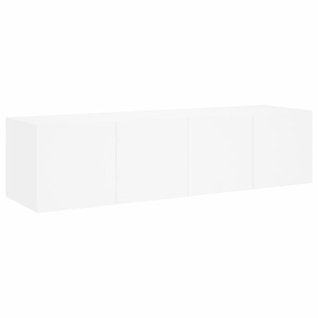 Tv-wandmeubelen met LED-verlichting 2 st 60x35x31 cm wit 7