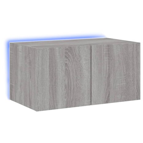 Tv-wandmeubel met LED-verlichting 60x35x31 cm grijs sonoma 2