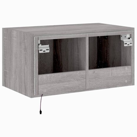 Tv-wandmeubel met LED-verlichting 60x35x31 cm grijs sonoma 11