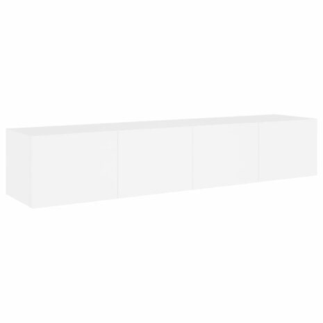 Tv-wandmeubels met LED-verlichting 2 st 80x35x31 cm wit 7