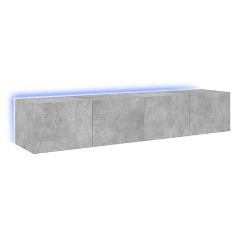 Tv-wandmeubels met LED-verlichting 2 st 80x35x31 cm betongrijs 2