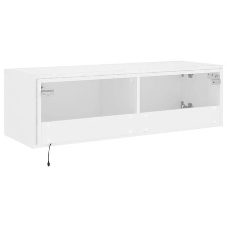 Tv-wandmeubel met LED-verlichting 100x35x31 cm wit 12