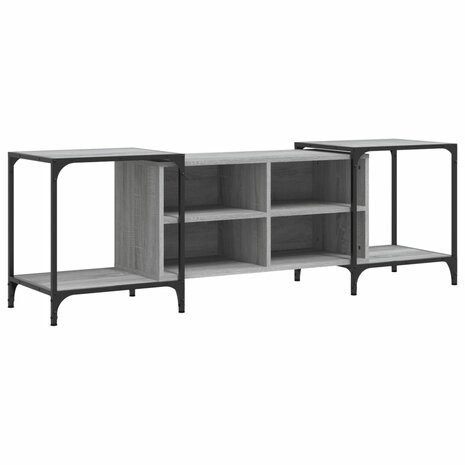 Tv-meubel 153x37x50 cm bewerkt hout grijs sonoma eikenkleurig 2